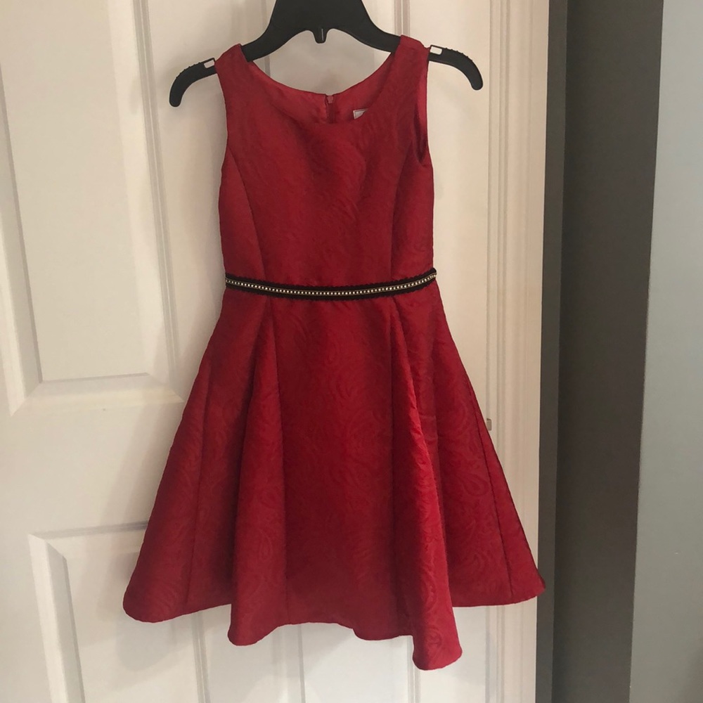 ❤️SALE!! Girls Size 7 Red Dress - Picture 1 of 5